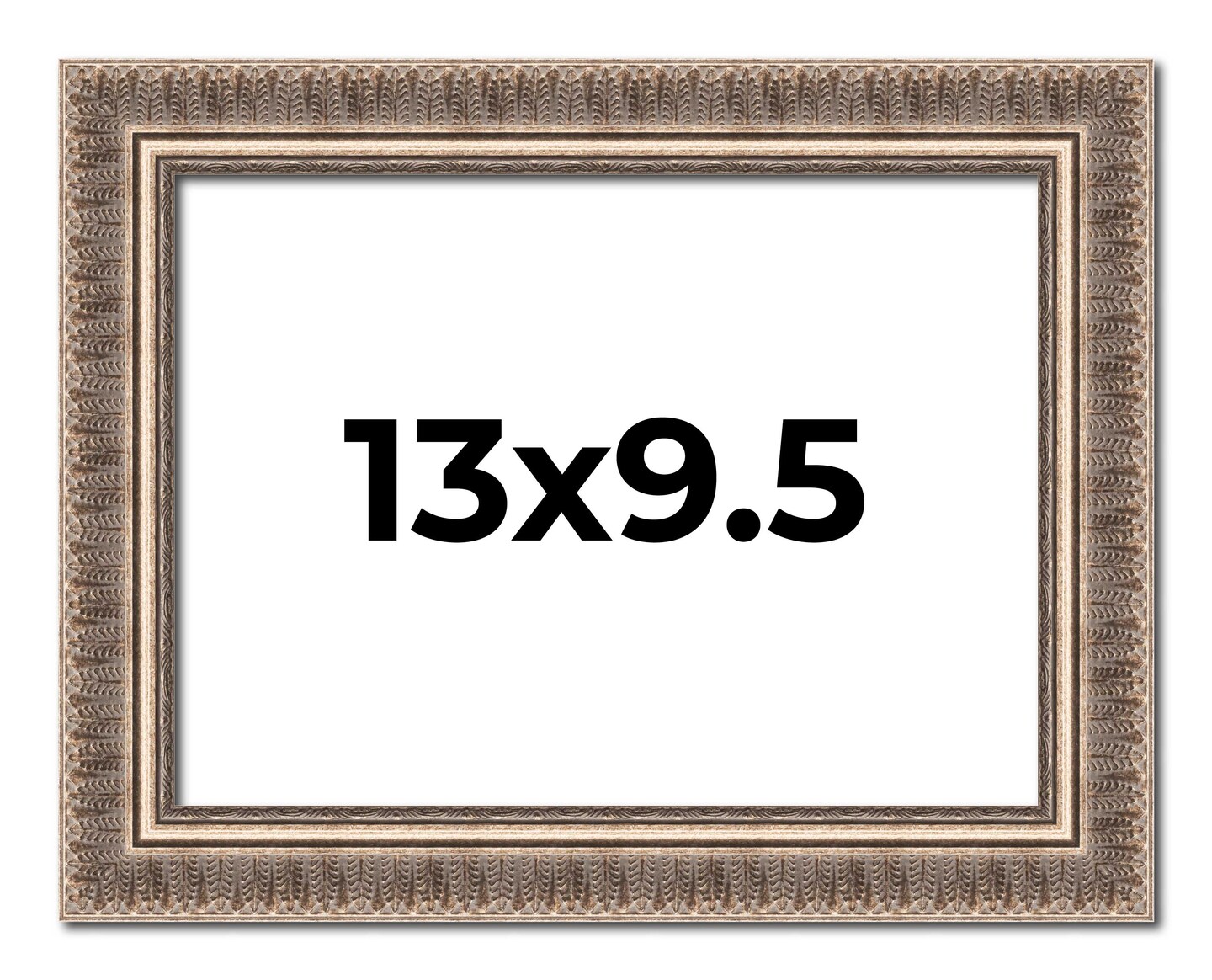 Photo Size Ornate Gold Picture Frame - UV Acrylic, Foam Board Backing, Hanging Hardware