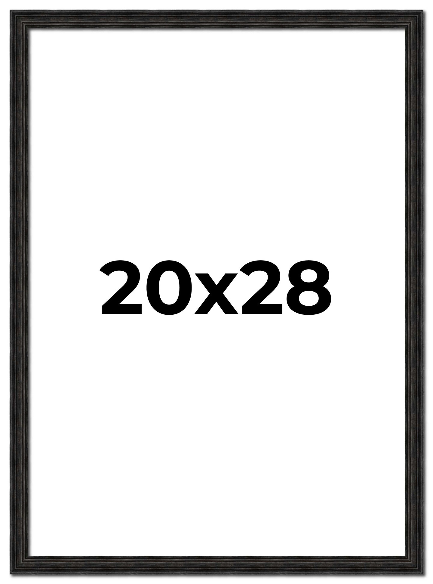 20x28 Thin Barnwood Picture Frame with UV-Resistant Acrylic & Acid Free Backing, Available in 2 Paint Finishes - Grey and Black