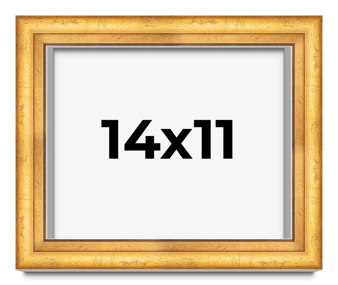 11x14 Deep Shadow Box Picture Frame with UV-Resistant Acrylic &#x26; Acid Free Backing, Available in 4 Finishes - Gold, Silver, Brown, White