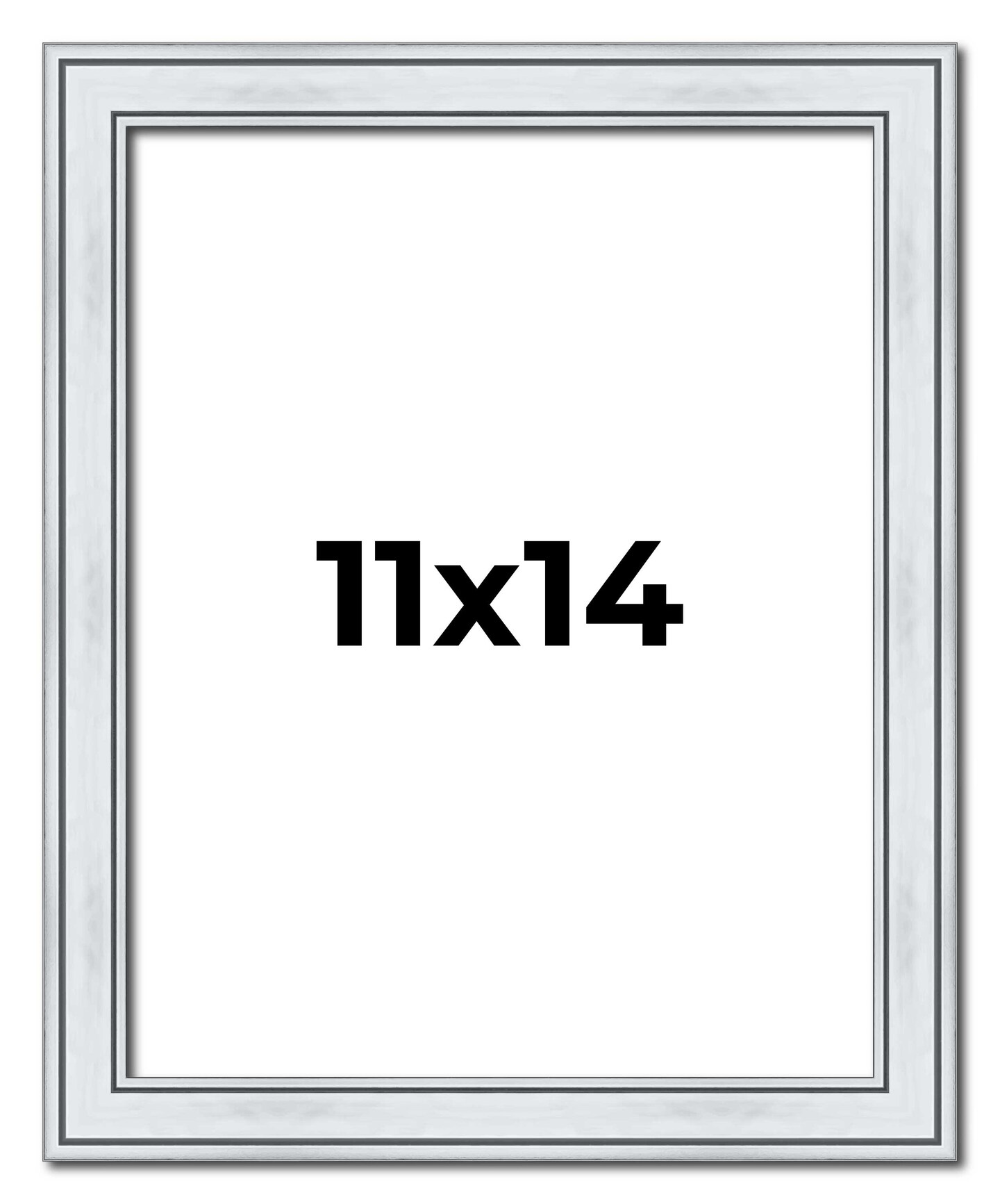 Photo Size Classic Silver Picture Frame - UV Acrylic, Foam Board Backing, Hanging Hardware