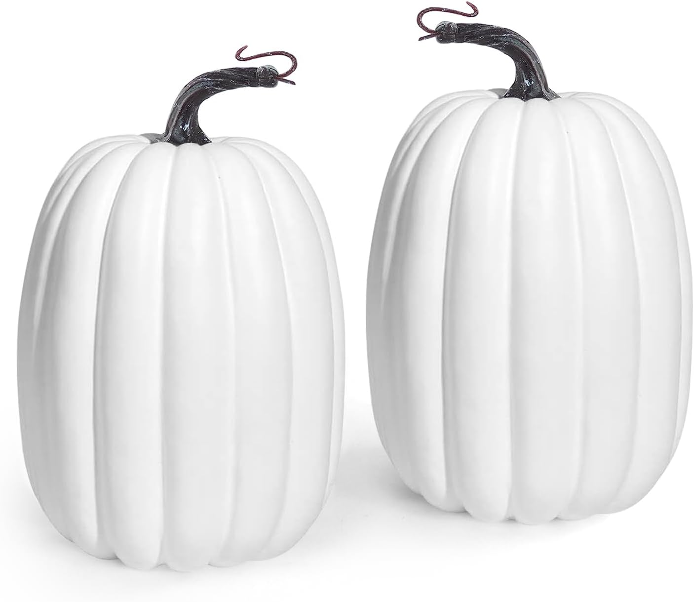 White Pumpkins Faux Foam Harvest Pumpkins for Fall Autumn Thanksgiving