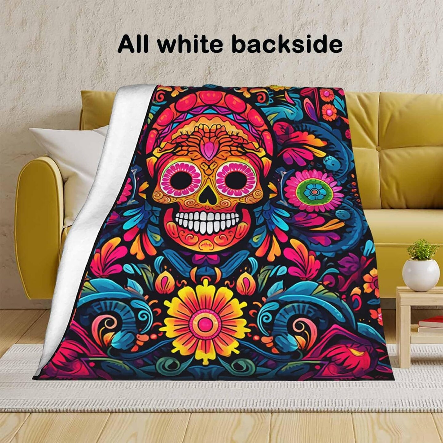 Skull Blanket Throw for Home Outdoor Decor