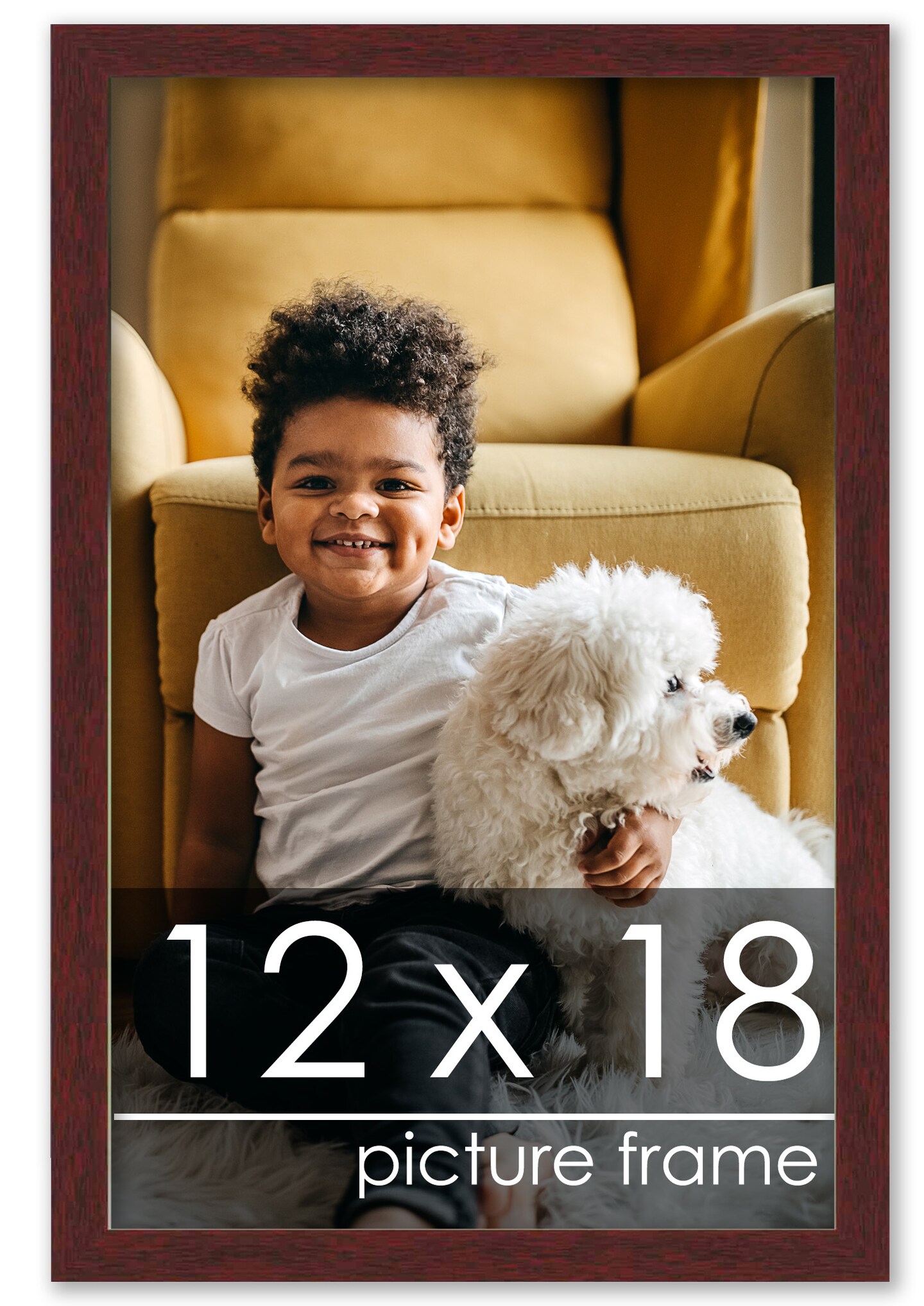 Minimalist Brown Picture Frame - UV Acrylic, Foam Board Backing, Hanging Hardware