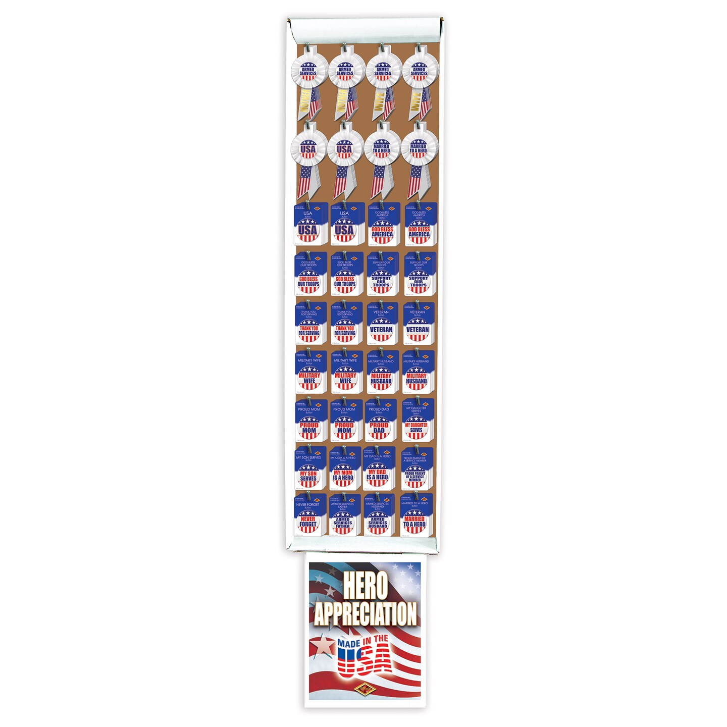Beistle  Patriotic Button and Rosette Floor Display - 1 Pack