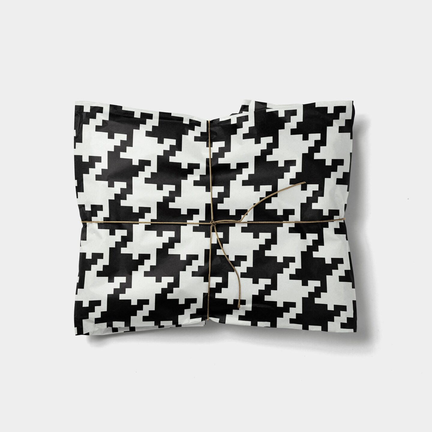 Oversized Houndstooth Gift Wrap