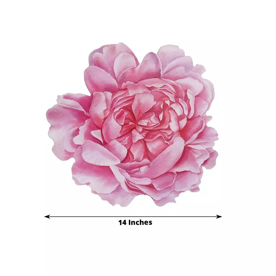 10 Pink Peony Flower Cardboard Paper Placemats Party Events Decorations Supplies