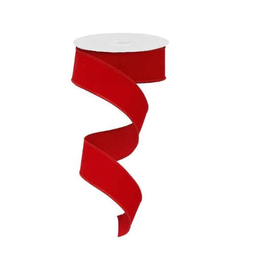 1.5&#x22;x10yd Red Velvet Wired Ribbon &#x2013; Luxurious Indoor Decor | TCT Crafts -RL194224