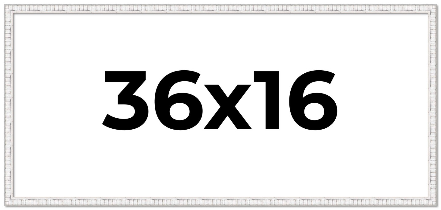 Panoramic Textured White Picture Frame - UV Acrylic, Foam Board Backing, Hanging Hardware