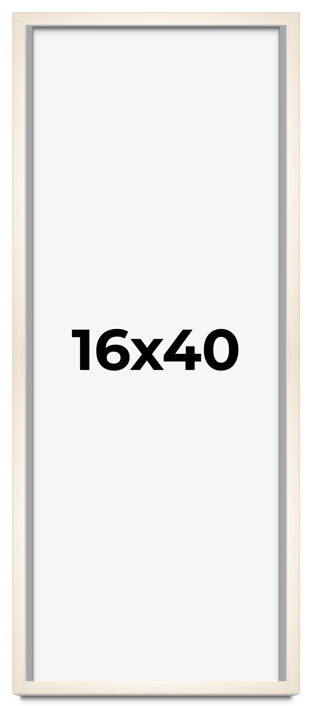 Panoramic Minimalist White Picture Frame - UV Acrylic, Foam Board Backing, Hanging Hardware