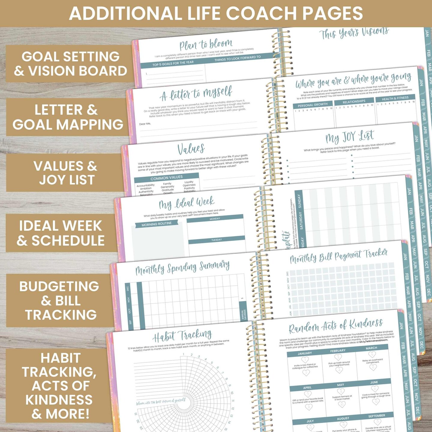 bloom daily planners 2025 Soft Cover Planner, 8.5&#x22; x 11&#x22;, Creating A Life I Love