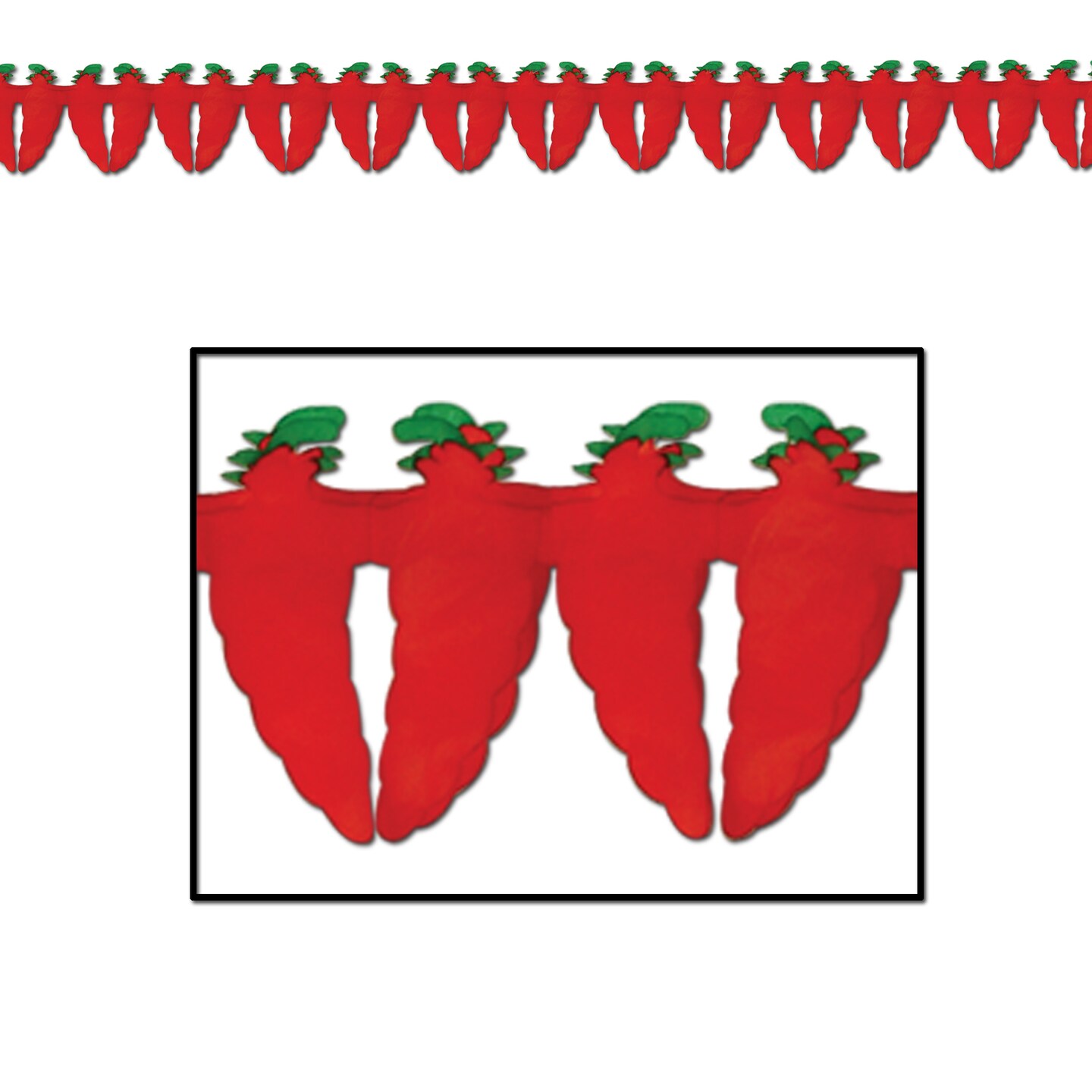Beistle 5&#xBD;in. x 12Feet Standard Chili Pepper Garland - 12 Pack