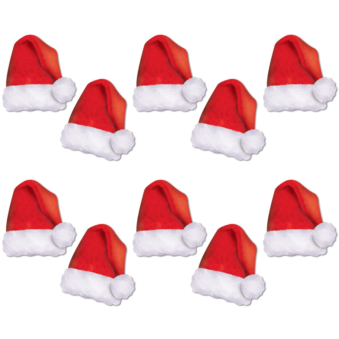 Beistle 5in. Mini Santa Hat Cutouts - 12 Pack