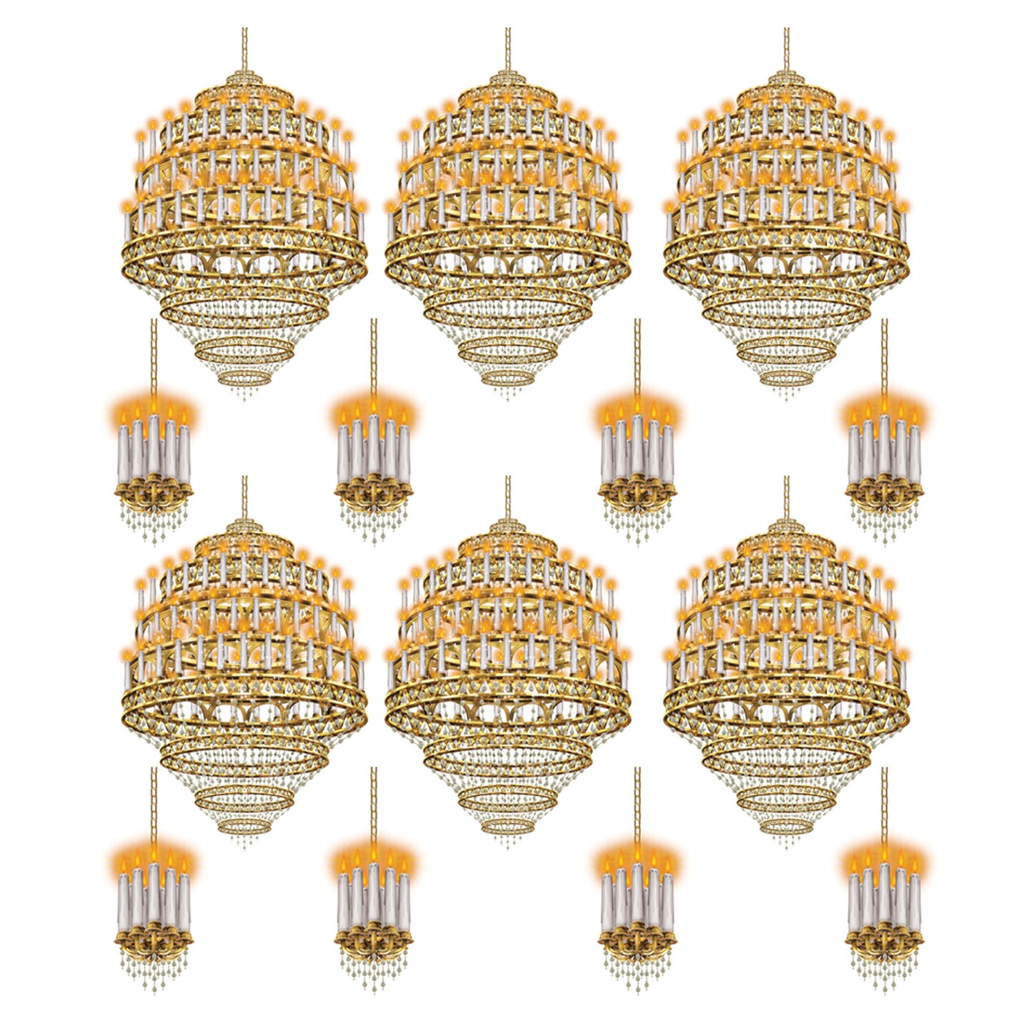 Beistle 16&#xBE;in.-27&#xBD;in. Black-Tie Lighting Props - 12 Pack