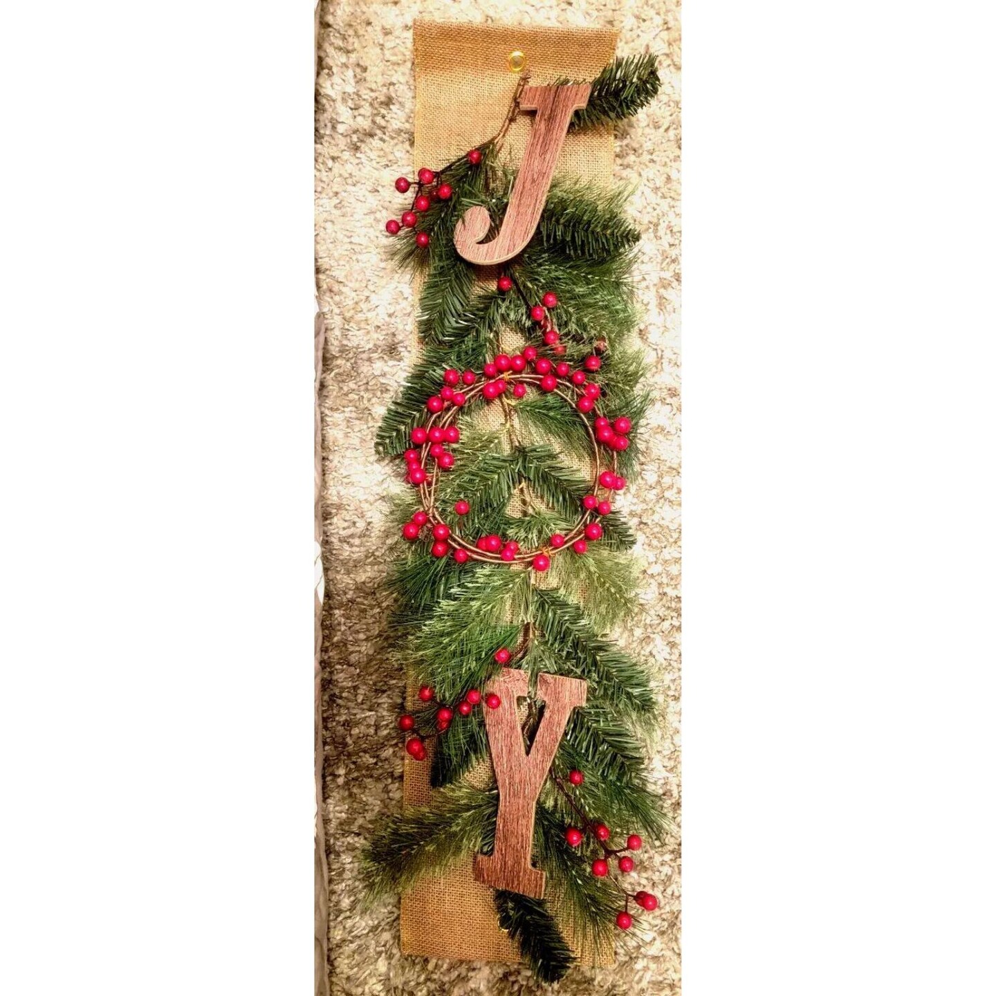 Kitcheniva Christmas Hanging Wreath Berries &#x26; Pine 8&#x22;x36&#x22;