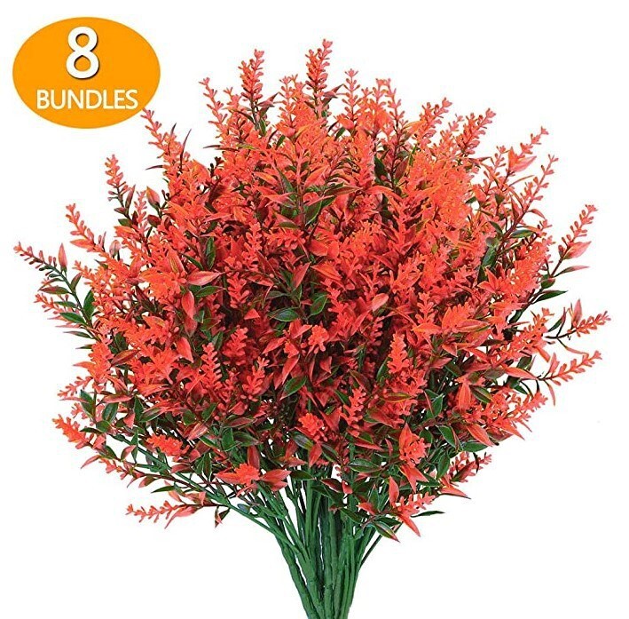 Kitcheniva 8 Bundles Artificial Flowers Plants Decor