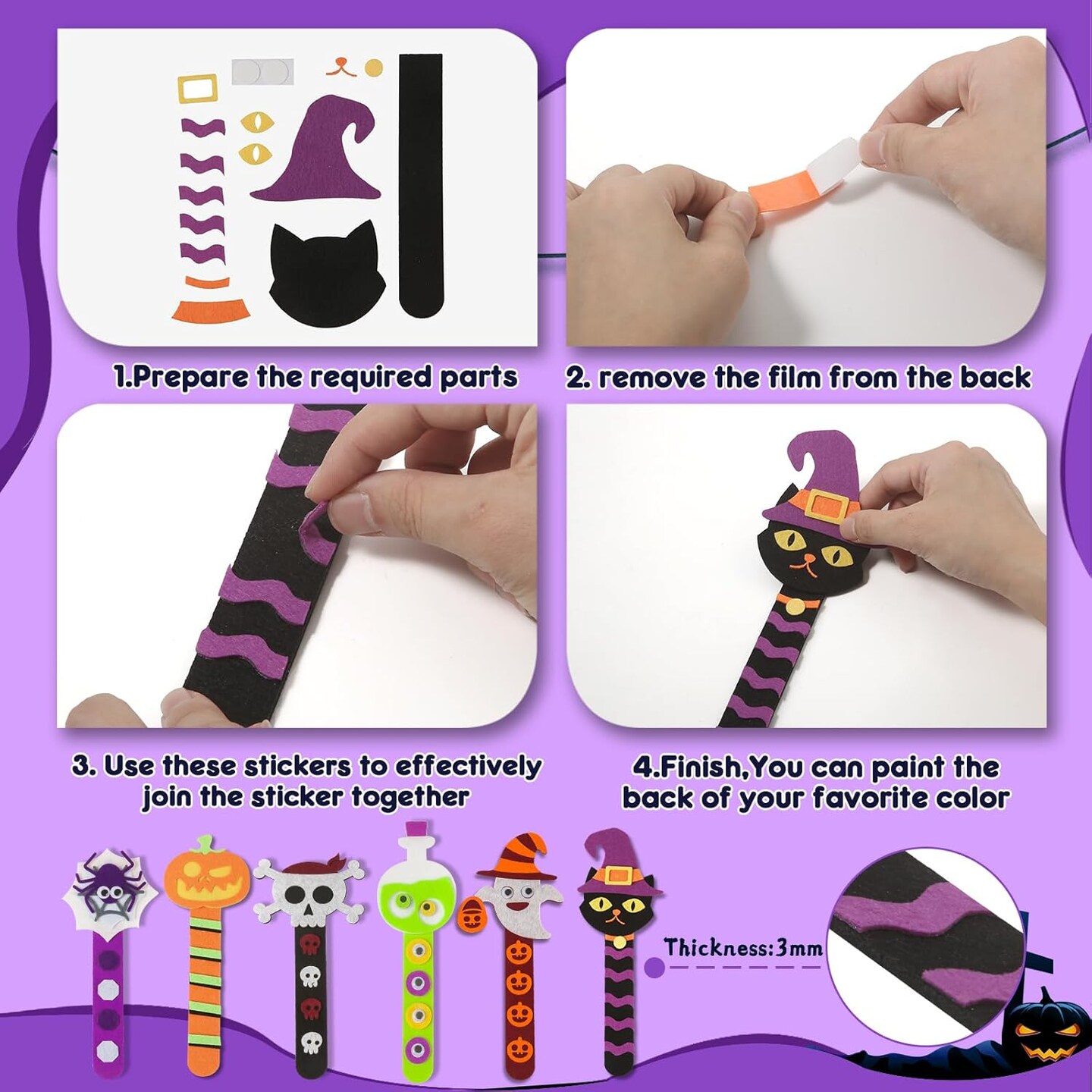 24Pack Halloween Bookmark DIY Craft