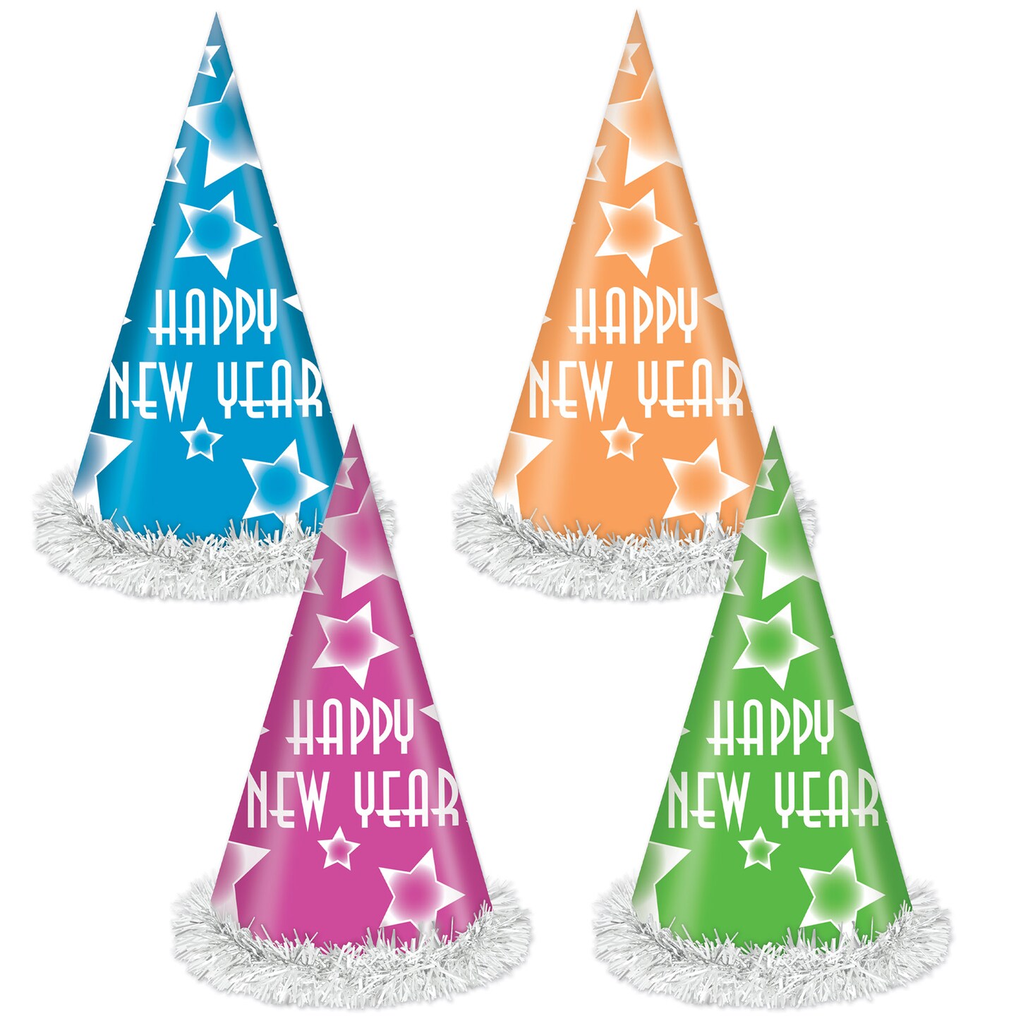 Beistle 12in. Happy New Year Party Hats - 25 Pack