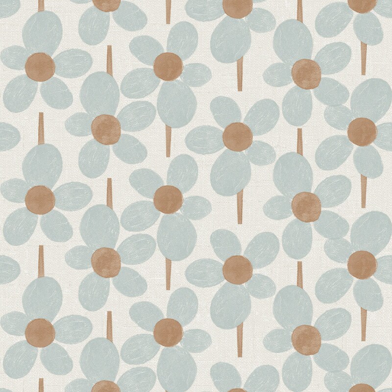 Tempaper Flower Power by Novogratz Peel and Stick Wallpaper Powder Blue