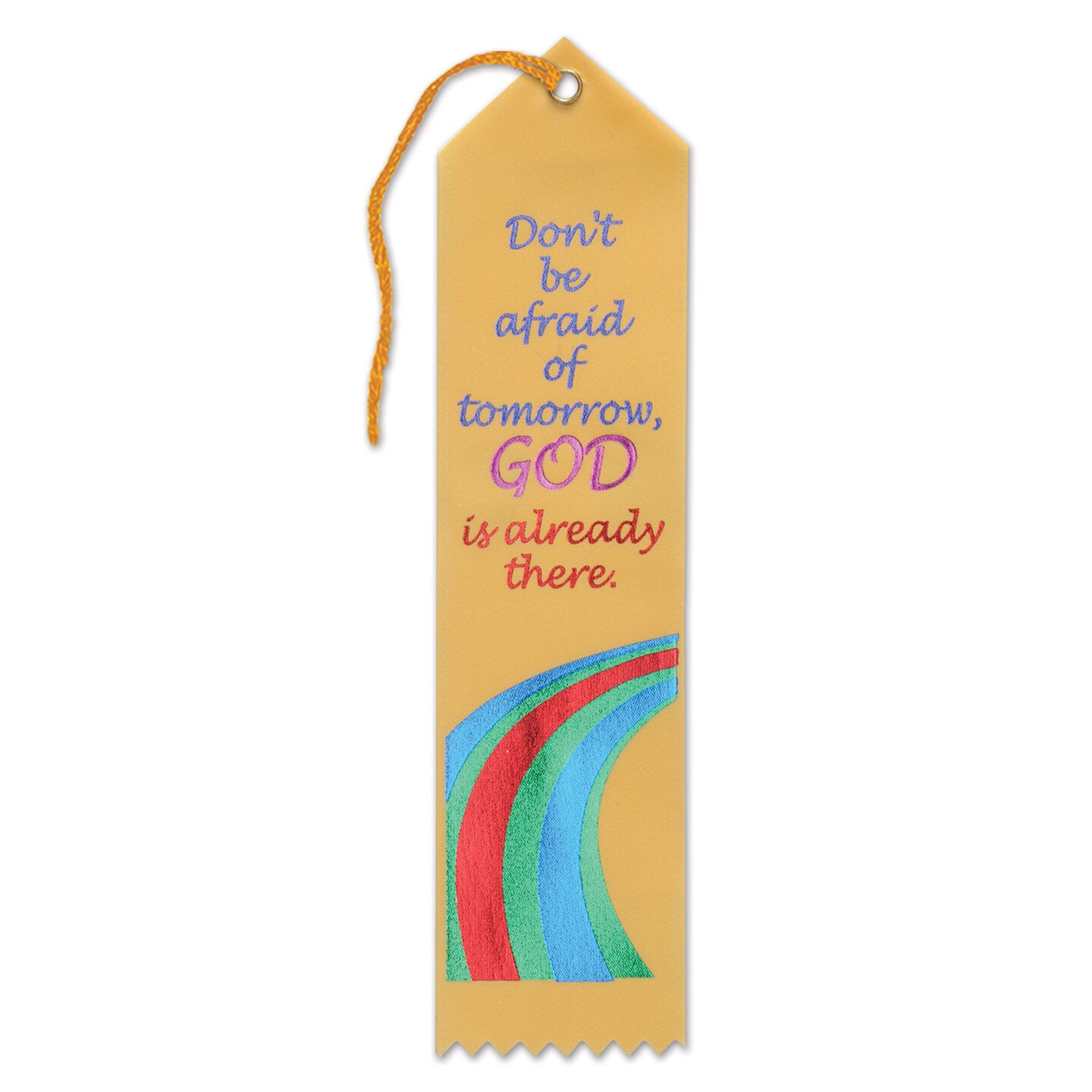 Beistle 2in.x8in. Dont Be Afraid Of Tomorrow Ribbon - 6 Pack