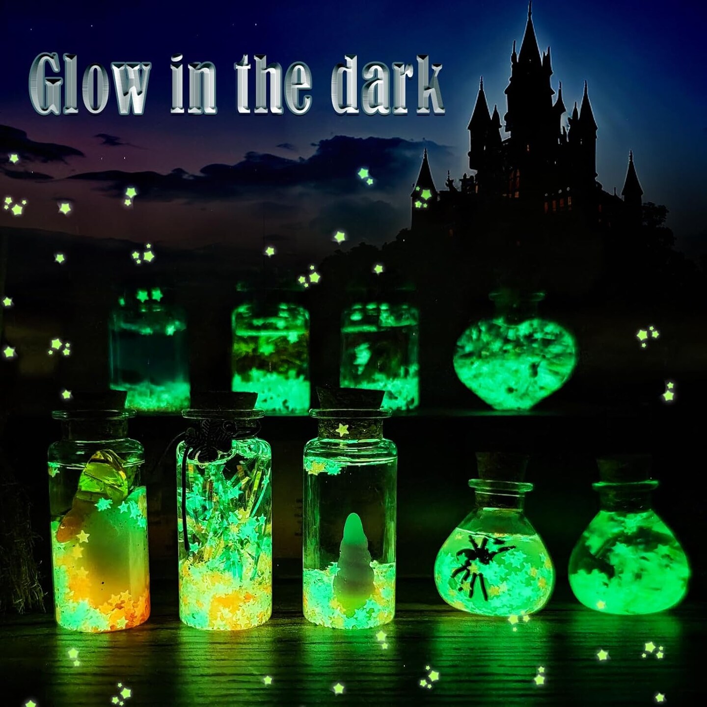 20 Magic Mix Witch Potion Bottles, Happy Halloween Decorations Pumpkin Table Craft Toys for Boys &#x26; Girls Age 6 7 8 9 10+ Indoor Party Decor