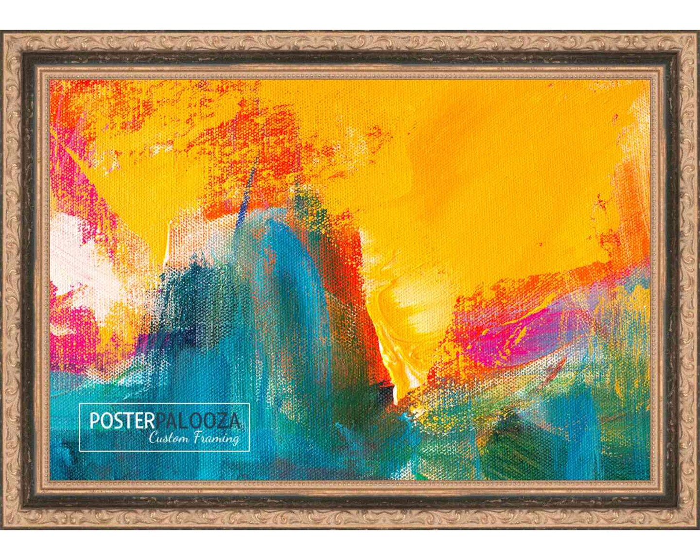 16x24 Classic Picture Frame with UV-Resistant Acrylic & Acid Free Backing, Available in 4 Finishes - Black, Brown, Gold, and Silver