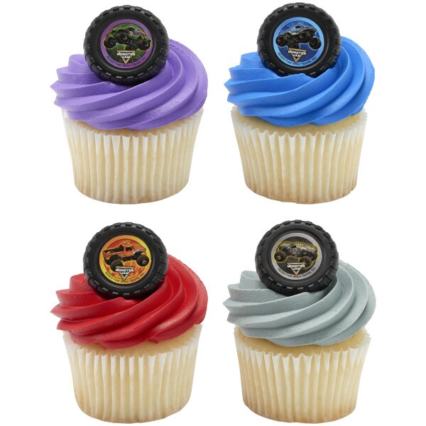 Monster Jam&#xAE; Car Crushing Cupcake Rings 12ct