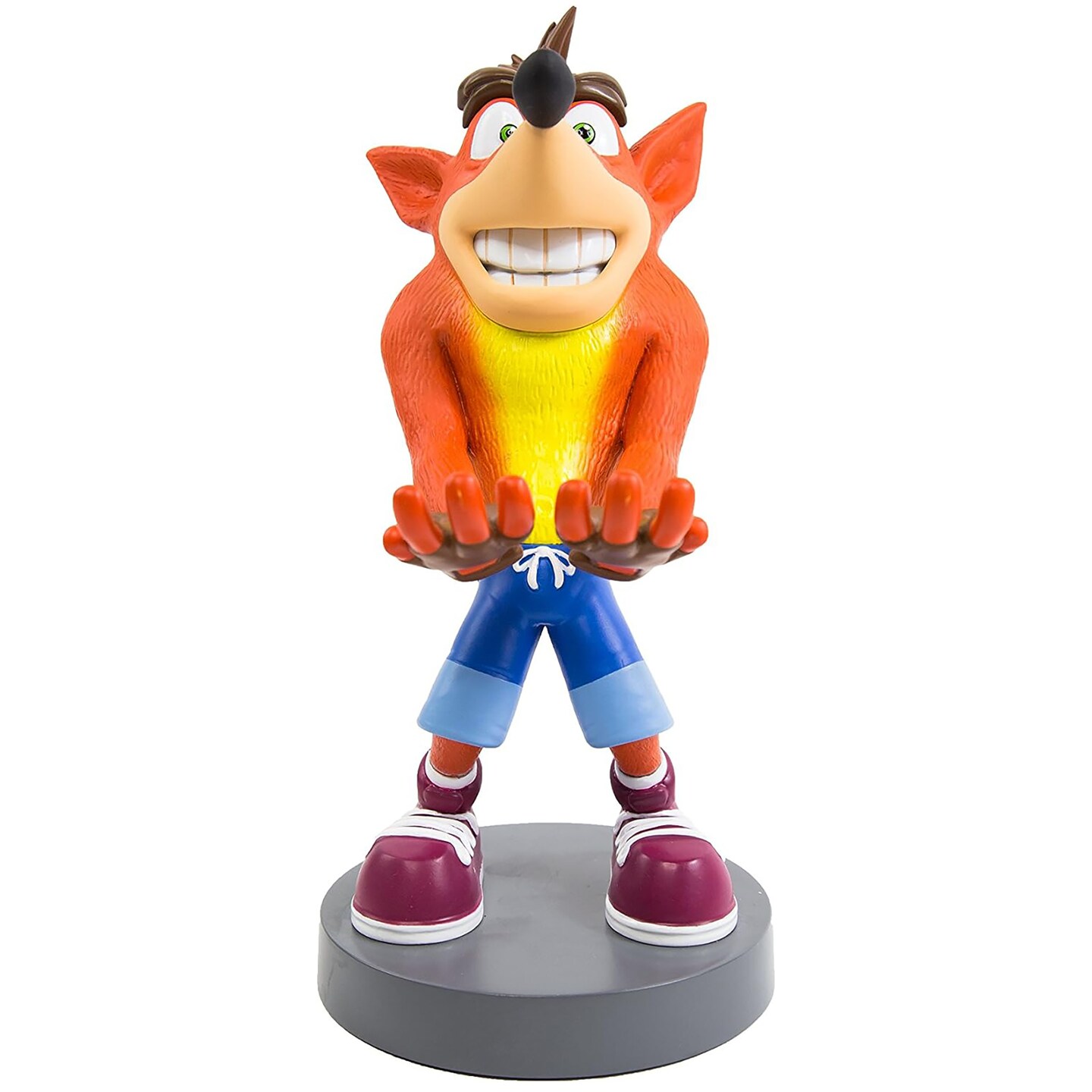 Exquisite Gaming: Crash Bandicoot Trilogy - Original Mobile Phone &#x26; Gaming Controller Holder, Device Stand, Cable Guys, Licensed Figure
