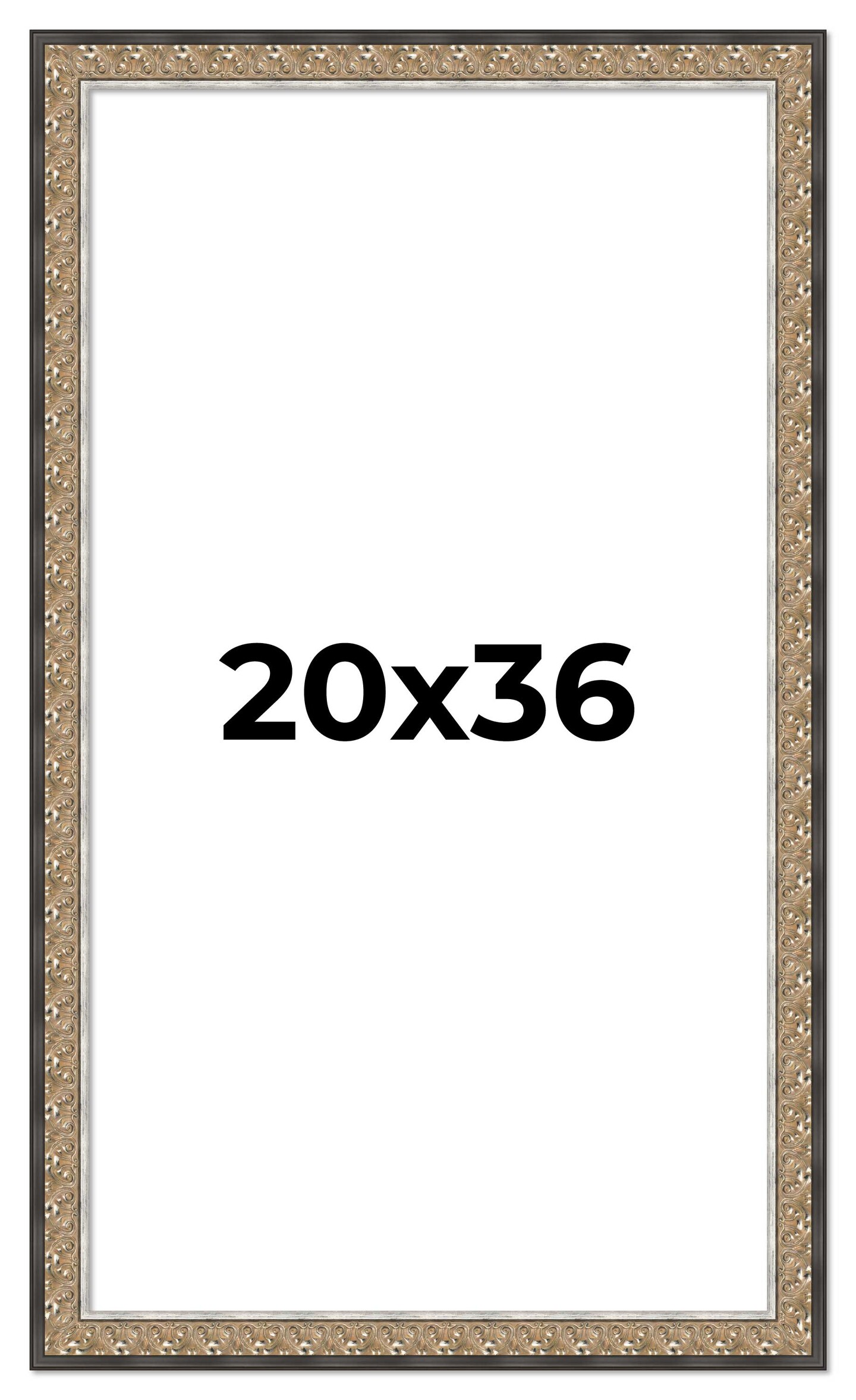 Ornate Silver Picture Frame - UV Acrylic, Foam Board Backing