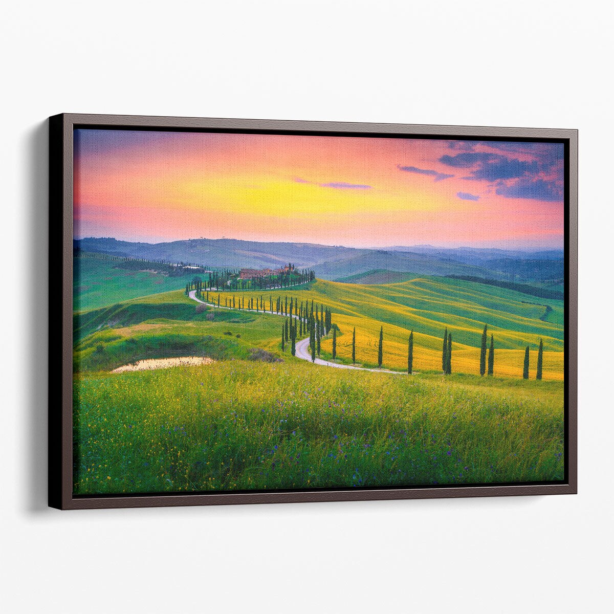 Colorful Summer Sunset in Tuscany, Italy - Canvas Print Wall Art |  MakerPlace by Michaels, image size:1080x1080