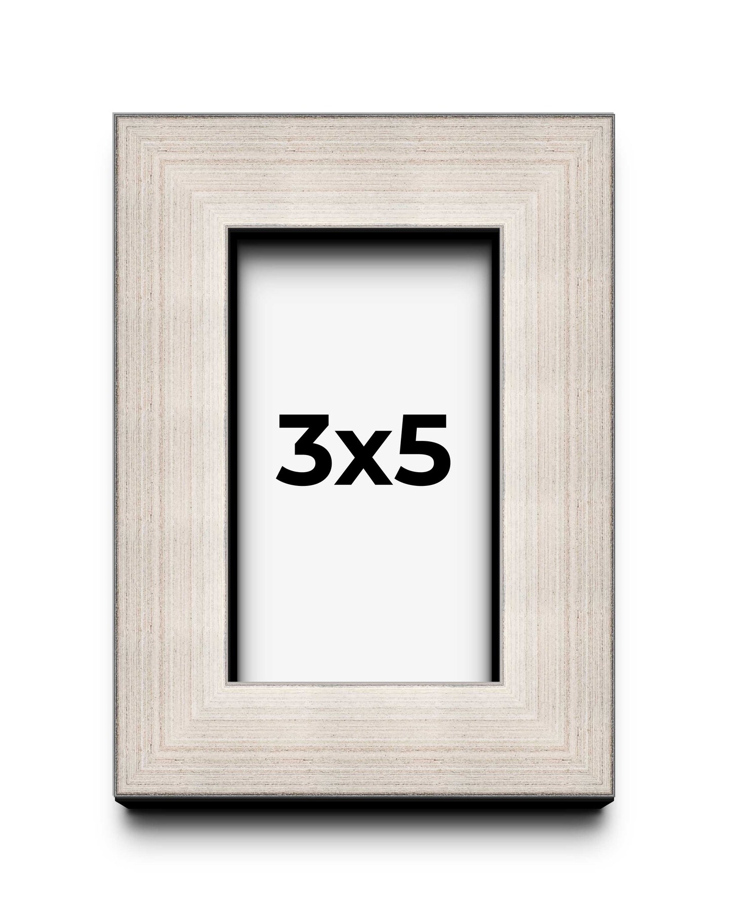 Photo Size Minimalist Shadow Box Silver Picture Frame - UV Acrylic, Backing, Hanging Hardware