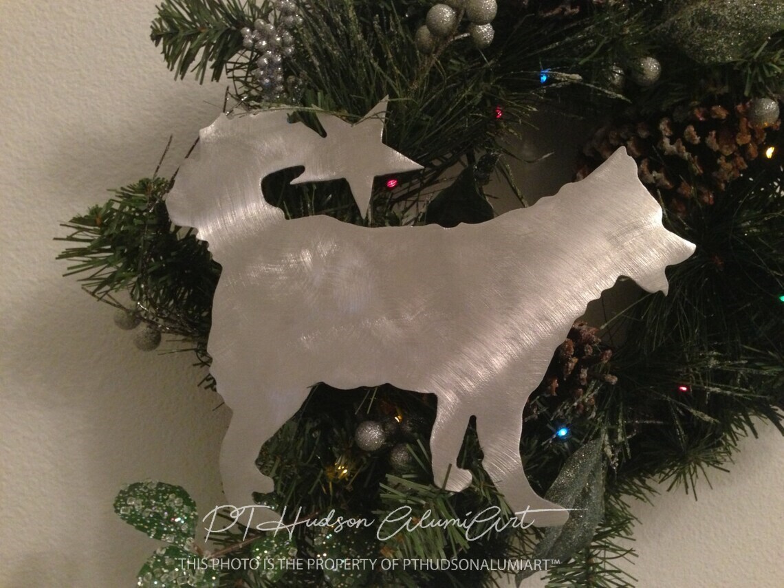 Siberian Husky, Dog, Christmas Tree Topper, Holiday Decoration, Wall Art, Wreath Decor, Plant Stake, Pet Memorial, Metal product 5