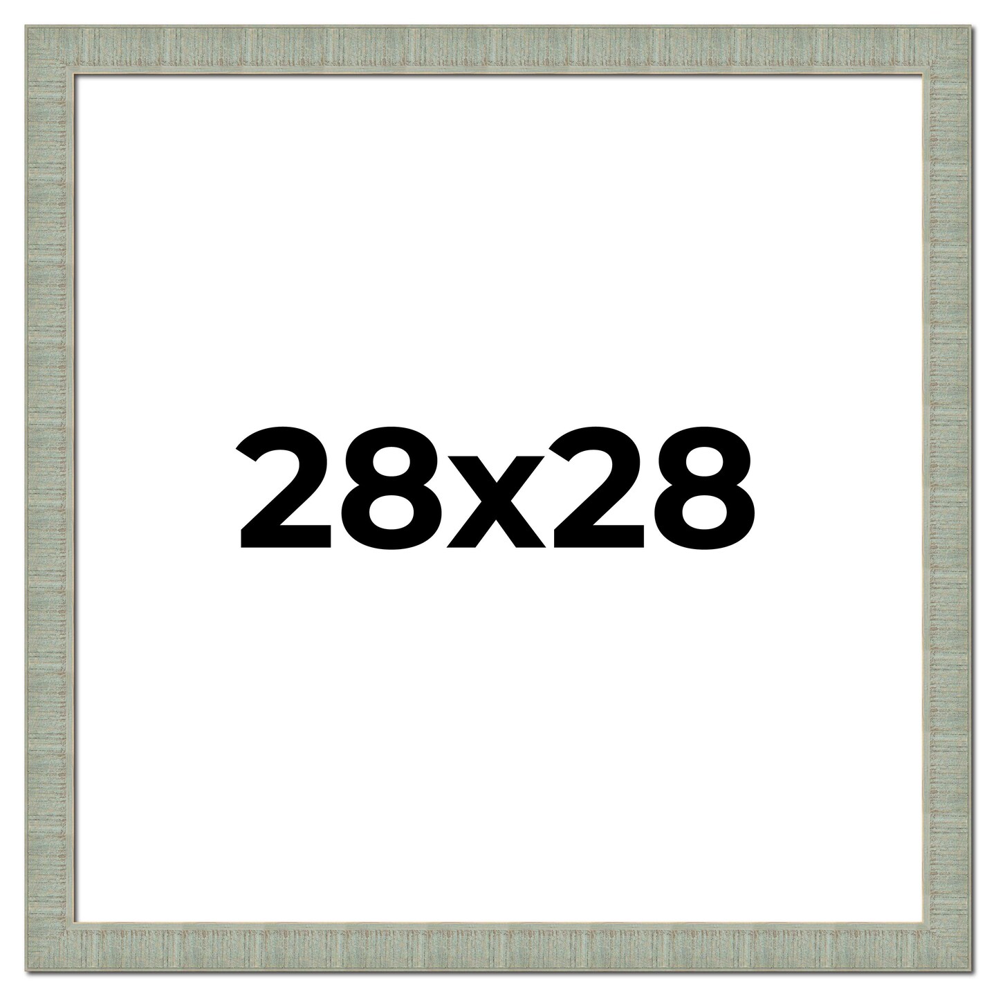 Square Sculpted Blue Picture Frame - UV Acrylic, Foam Board Backing, Hanging Hardware
