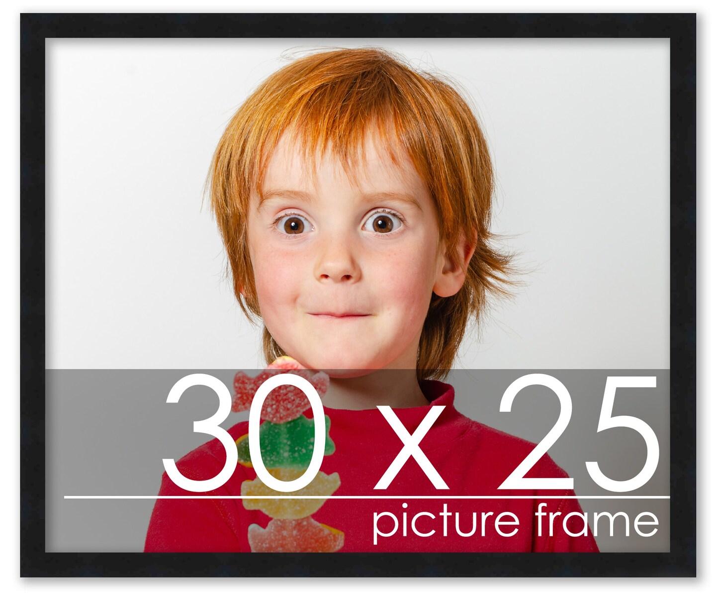 Minimalist Black Picture Frame - UV Acrylic, Backing Board, Hanging Hardware Included