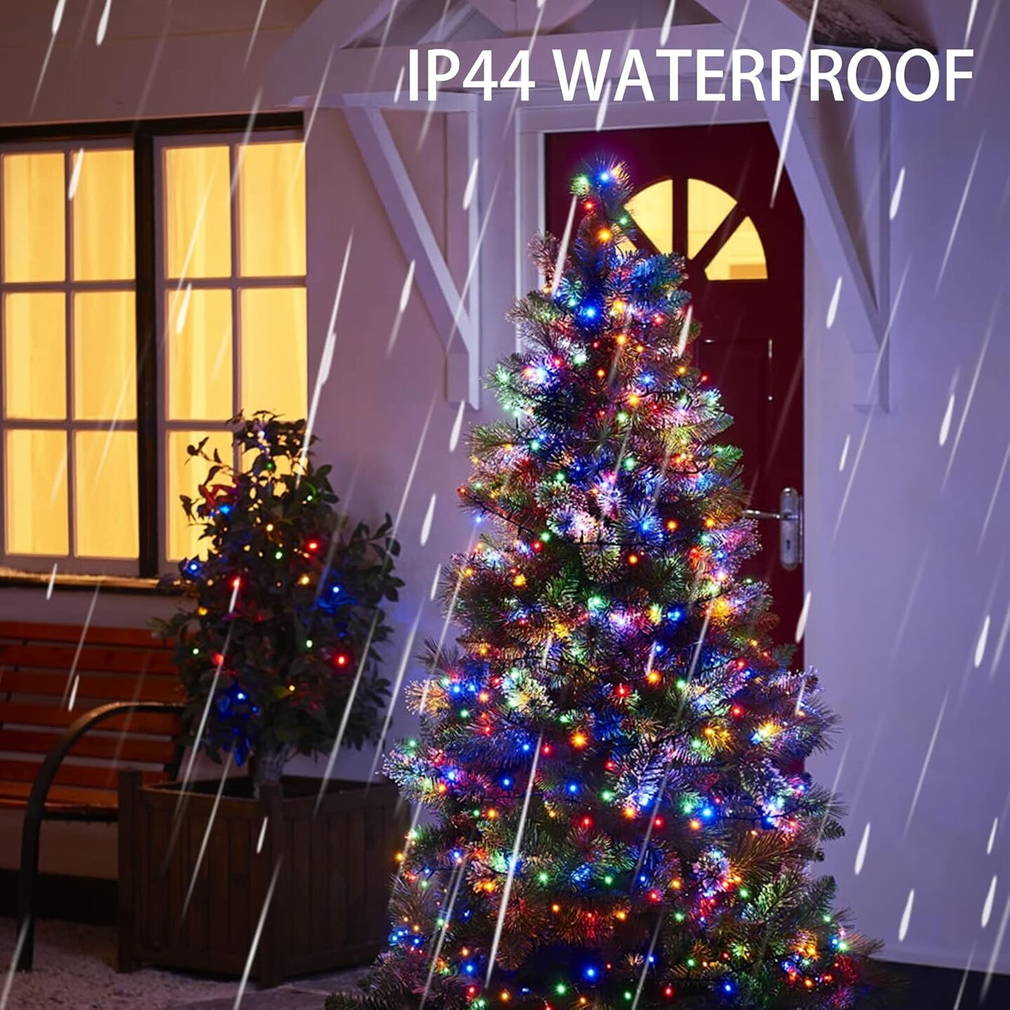132FT 400 LED Christmas Lights, Christmas String Lights Plug in with 8 Modes, Waterproof Christmas Decorations for Xmas Indoor Outdoor Party Home Tree Decor, Multi-Colored