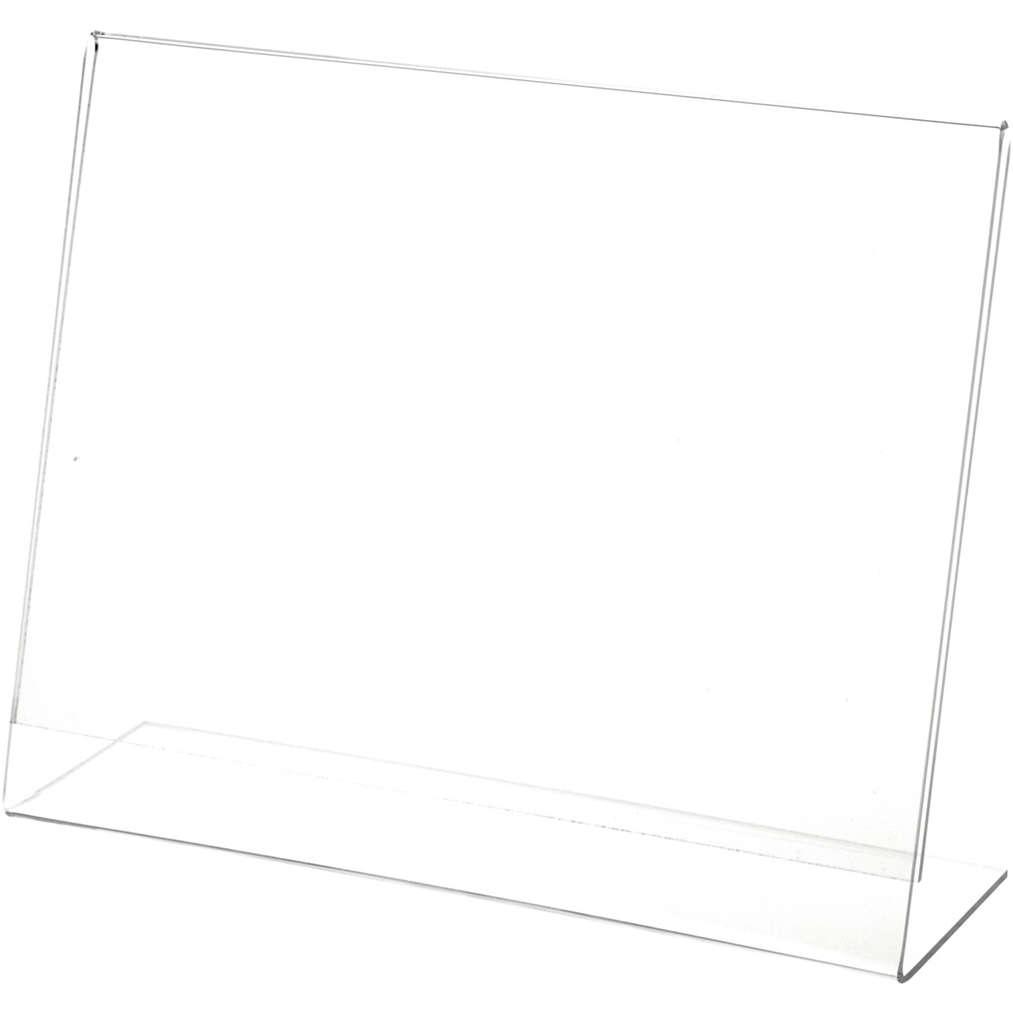 Plymor Clear Acrylic Sign Display / Literature Holder (Angled), 10&#x22; W x 8&#x22; H
