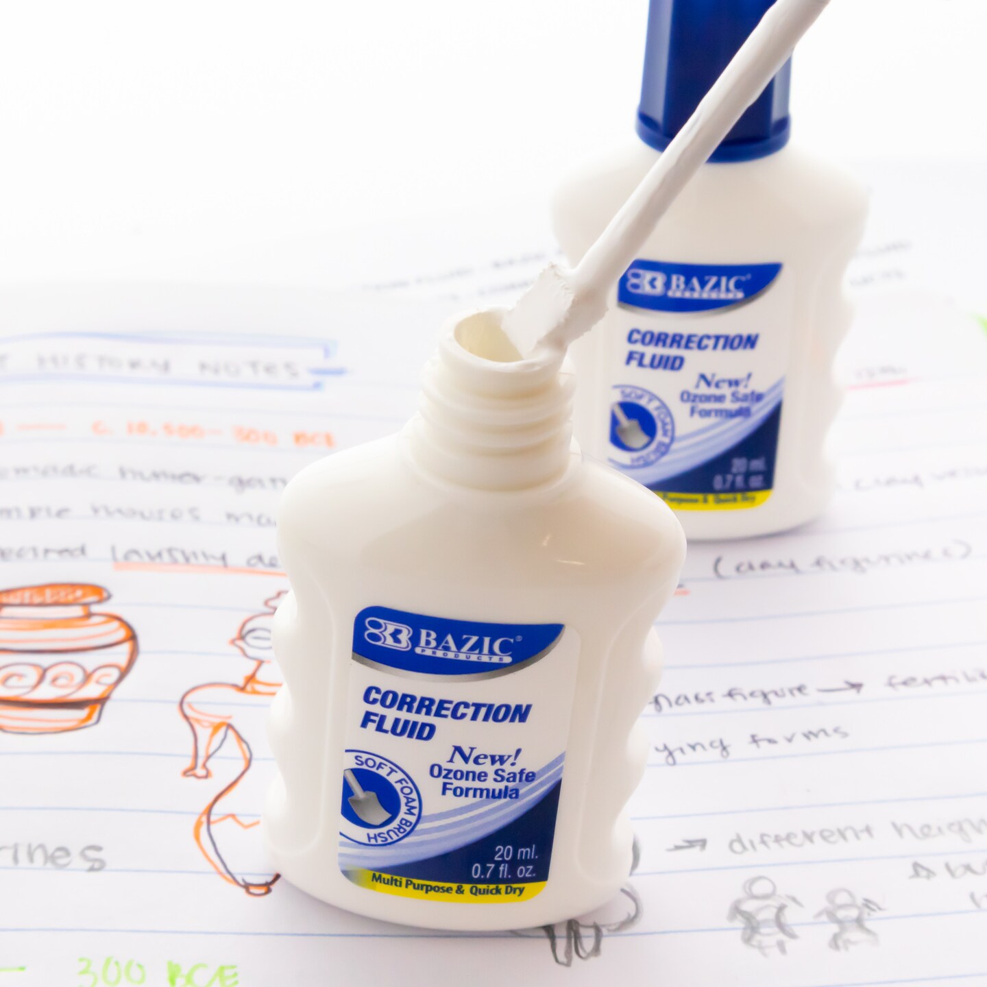 BAZIC BAZIC 0.7 FL OZ (20 mL) Correction Fluid Foam Brush (2/Pk)