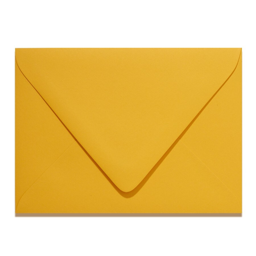 Colorplan CITRINE - 91 Lb. / 135 gsm / 8 pts Matte Premium Cardstock Paper Text A2 Euro Flap Envelopes Bulk Pack of 250