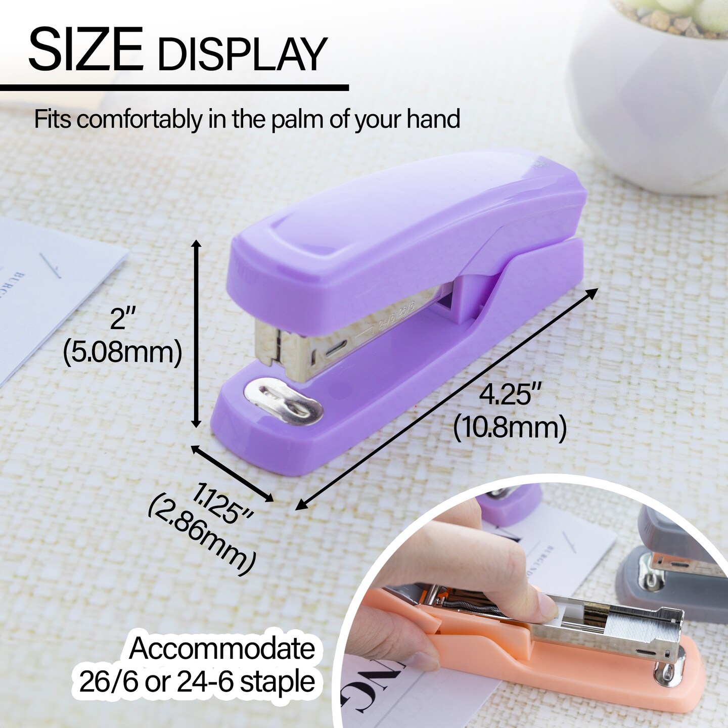 BAZIC Standard Stapler Pastel Color (26/6)