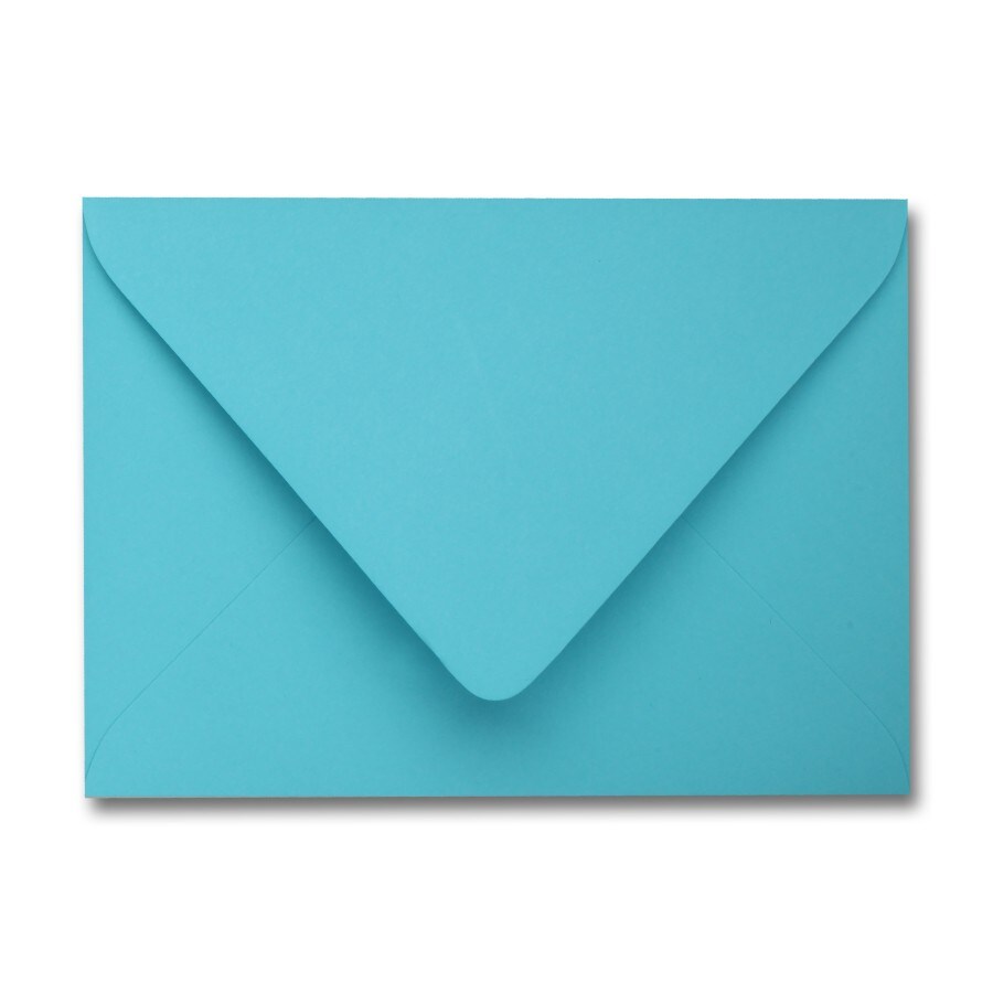 Colorplan TURQUOISE BLUE - 91 Lb. / 135 gsm / 8 pts Matte Premium Cardstock Paper Text A2 Euro Flap Envelopes Bulk Pack of 250
