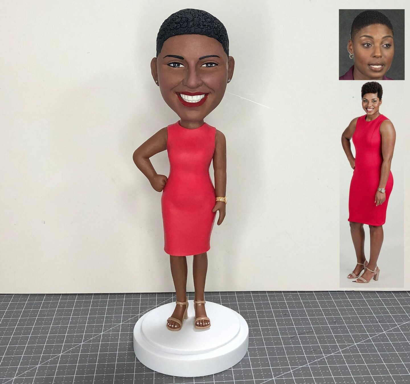 Custom Bobblehead Figurine Casual Bobblehead Personalized Custom Business Figurine One Person Polymer Clay Figure Based On Your Photos MakerPlace by Michaels