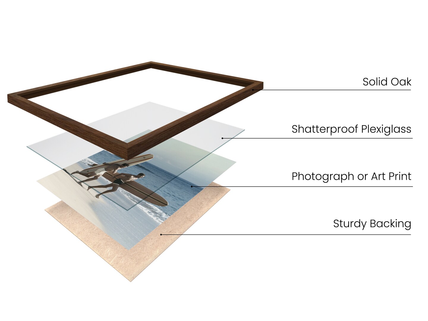 Haus and Hues Oak Wood Gallery Wall Frames