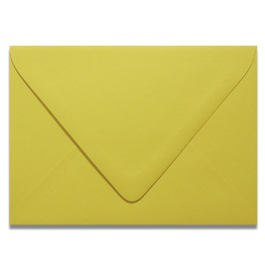 Colorplan CHARTREUSE - 91 Lb. / 135 gsm / 8 pts Matte Premium Cardstock Paper Text A7 Euro Flap Envelopes Bulk Pack of 250
