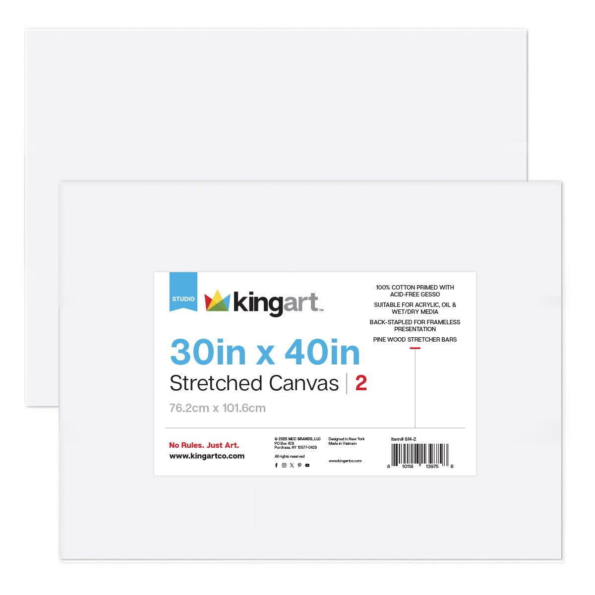 Michaels, KINGART® Stretched Canvas 30x40 2 pc – Category: Stretched Canvas