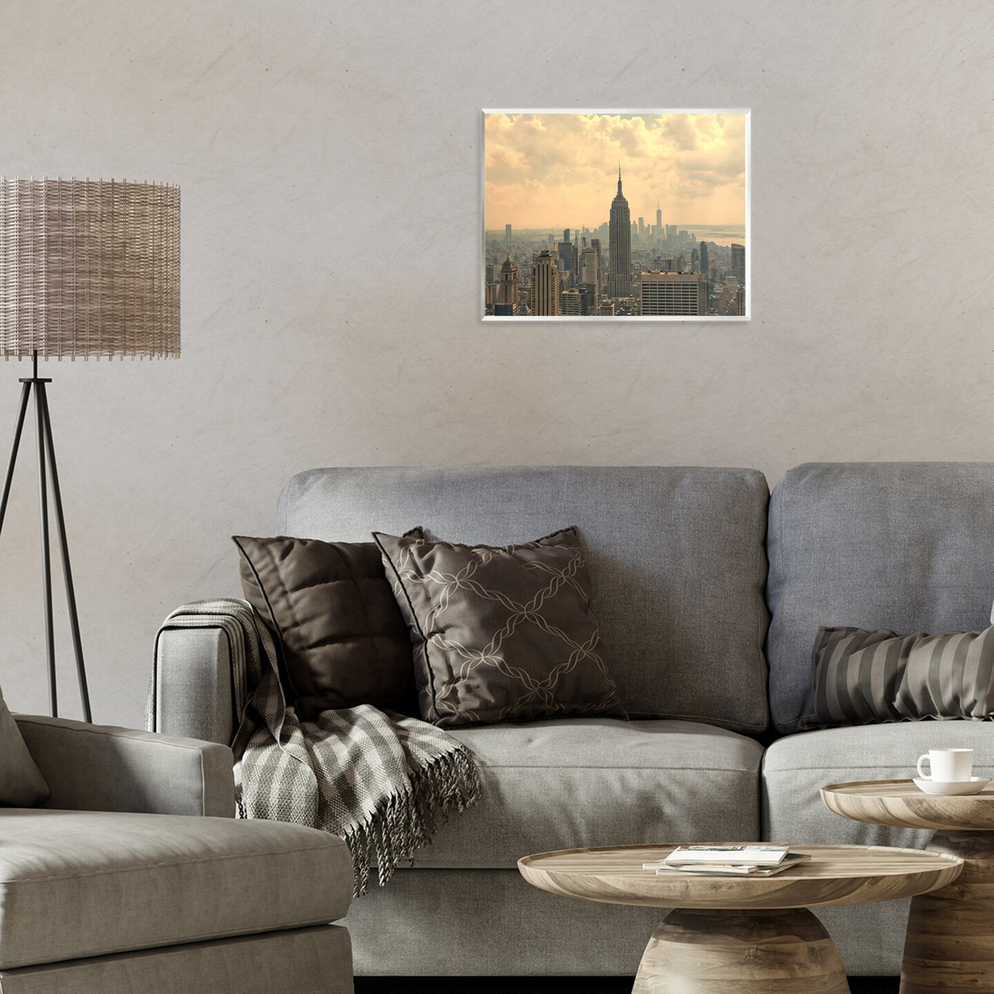 Stupell Industries NYC Skyline with Clouds Wall Plaque, design by LSR Creative Studio