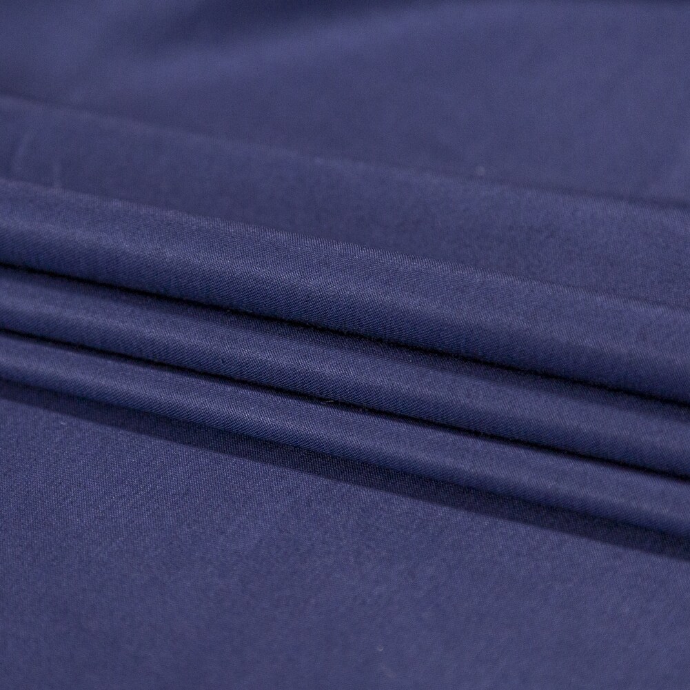 1 Yard Mercerized Organic Egyptian Cotton Shirting - Bright Navy - Ravello Collection 56’’ Width