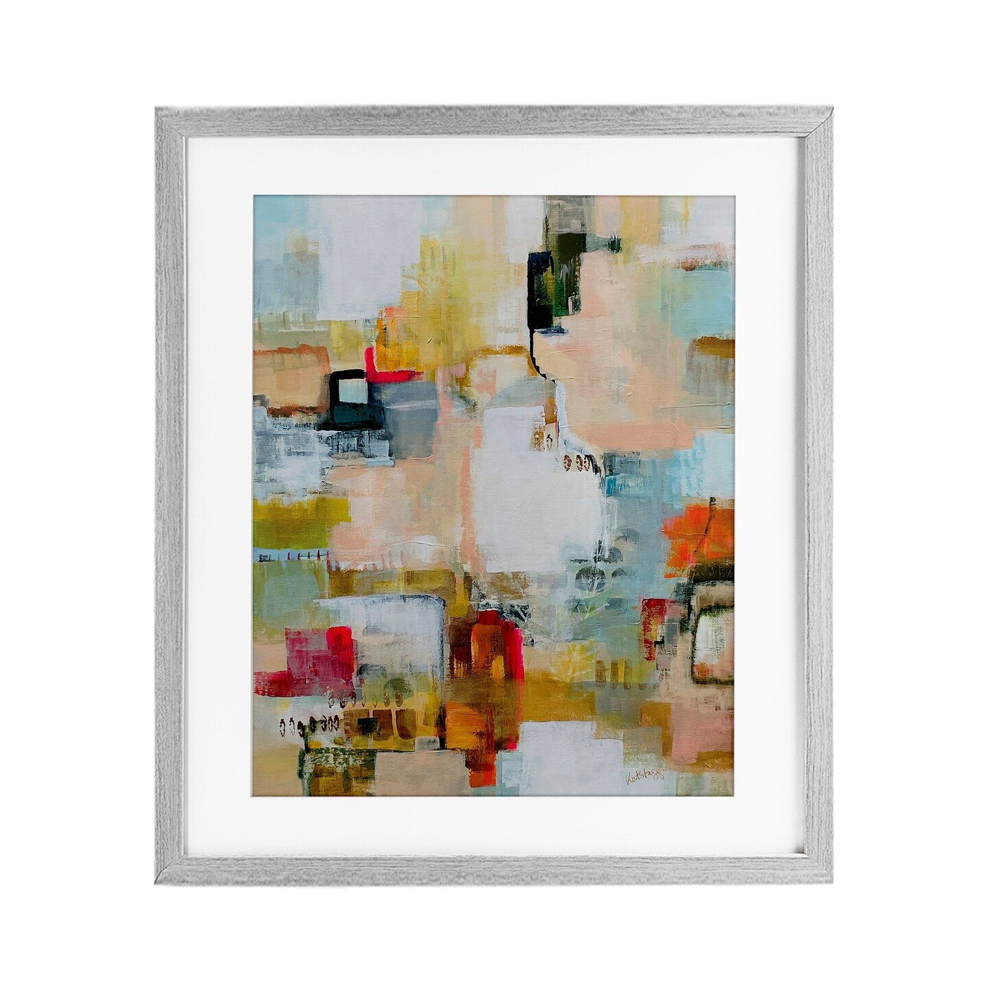 Stupell Industries Urban Garden Abstraction Framed Print Under Glass, design by Katherine Irvin