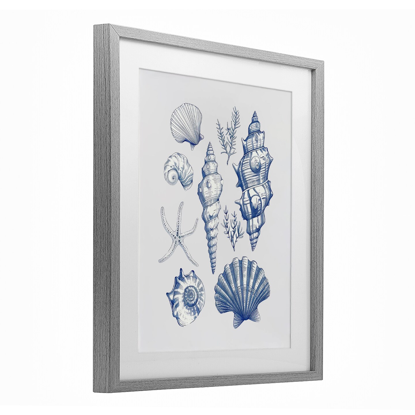 Stupell Industries Soft Nautical Collection Framed Print Under Glass, design by 1x