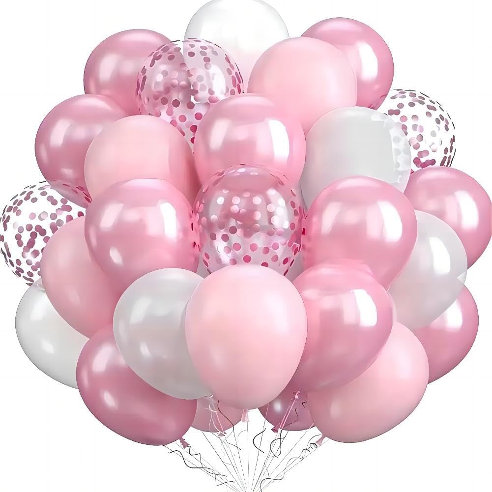 60 Pcs Light Pink Latex Balloons