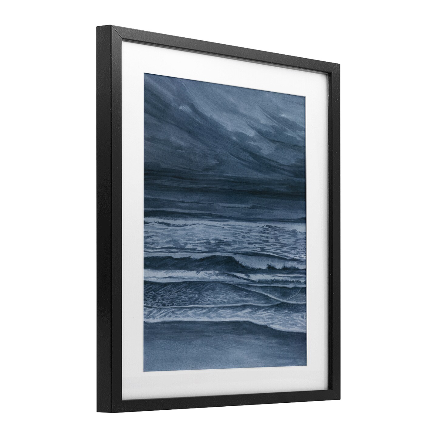Stupell Industries Dramatic Sea Storm Coast Framed Print Under Glass, design by Grace Popp