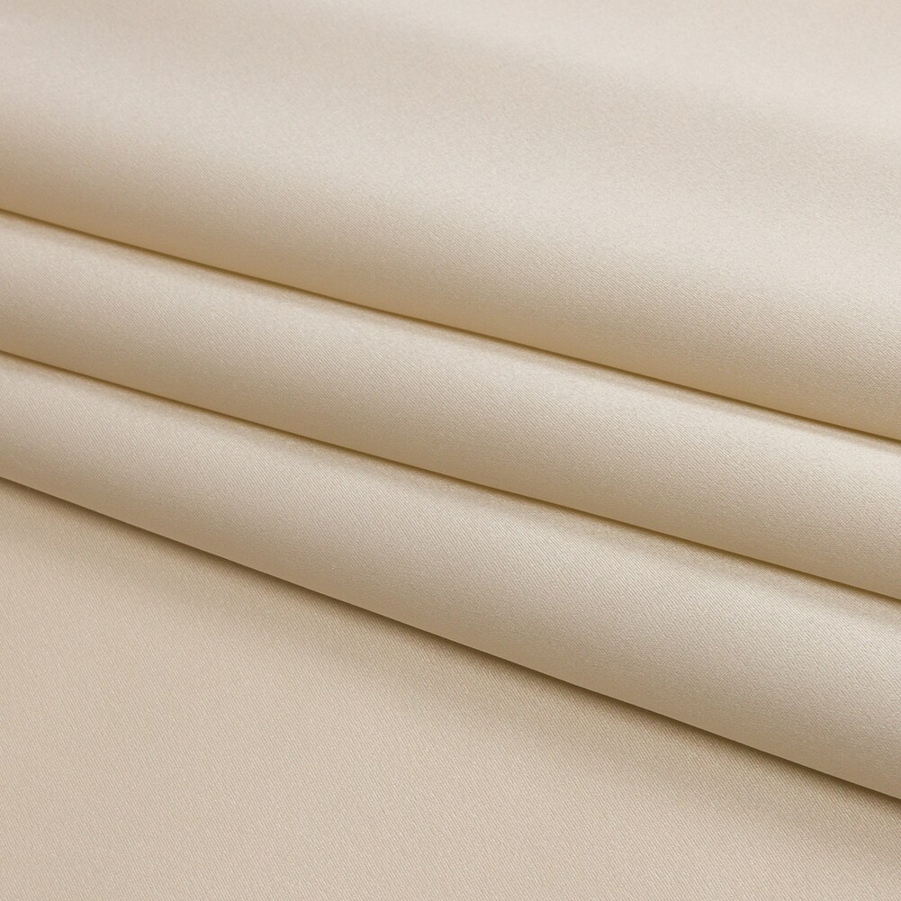 1 Yard Designer Stretch Silk Charmeuse Soft Smooth Solid Ivory Fabric 40 inch Width